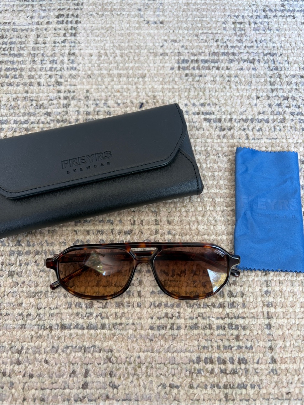 Freyrs Brown Tortoiseshell Women's Sunglasses